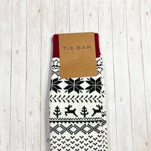 THE TIE BAR Fairisle Cream Dress Socks, LIMITED EDITION